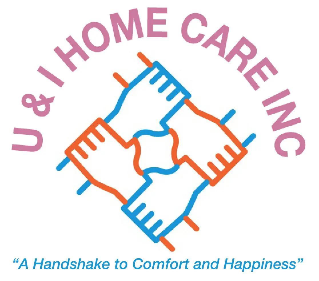 Four hands forming a square, colorful logo.